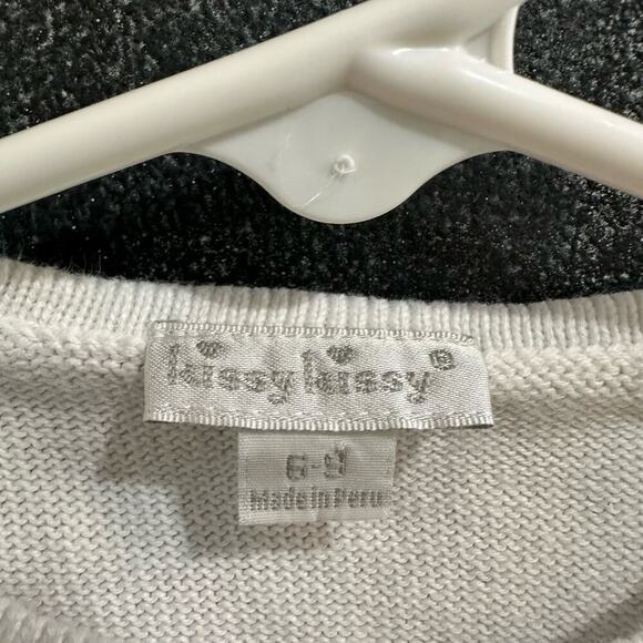 Kissy Kissy White Knit Cardigan, VGUC, Sz 6-9mo (AA) - Picture 6 of 6